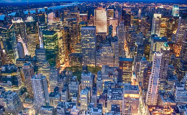 Нью Йорк Прекрасный Вид Манхэттенские Небоскребы — стоковое фото