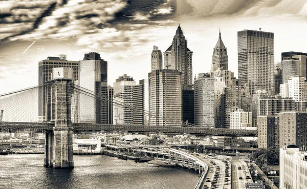 Tráfico Urbano Jfk Drive Nueva York Manhattan — Foto de Stock