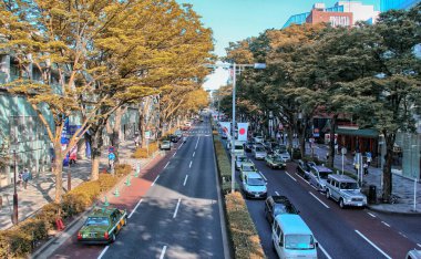 TOKYO - 22 Ağustos 2013 'te Tokyo' da şehir sokakları. Şehir her yıl 10 milyondan fazla ziyaretçi alıyor..