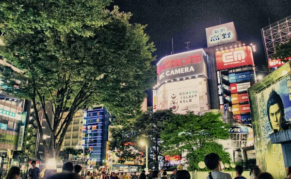 Tokyo Aug Nattliv Shinjuku Augusti 2013 Shinjuku Ett Tokyos Affärsdistrikt — Stockfoto