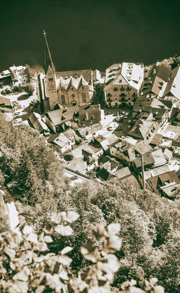 Increíble Vista Aérea Hallstatt Temporada Verano Austria — Foto de Stock