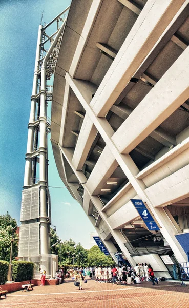 Yokohama Japón Ago Detalle Arquitectónico Del Estadio Agosto 2013 Yokohama — Foto de Stock