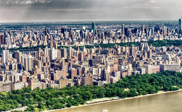 Upper Manhattan Con Central Park Skyline New York Una Giornata — Foto Stock