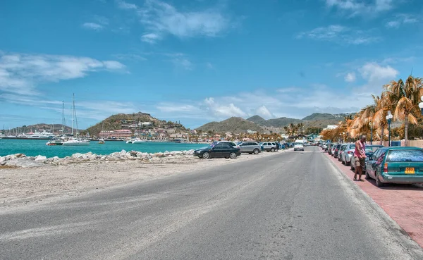 Saint Maarten Ducth Holenderskie Lutego Turyści Wyspie Lutego 2010 Roku — Zdjęcie stockowe