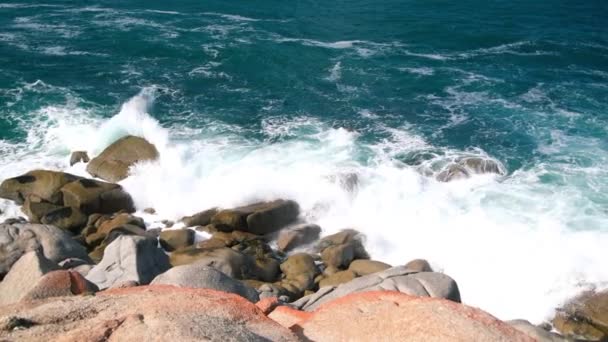 Ilha de granito rochas ao longo da costa, Austrália do Sul — Vídeo de Stock