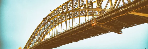 Sydney Harbor Bridge Solnedgång Australien — Stockfoto