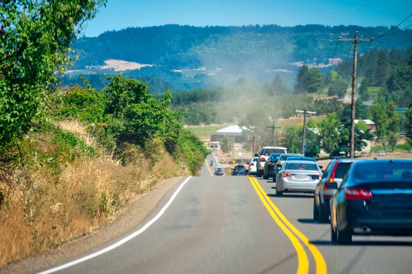 Trafic Rapide Long Campagne — Photo