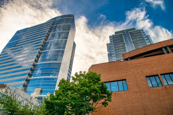 Portland Modern City Buildings Blue Sky Oregon Usa — Stock Photo, Image