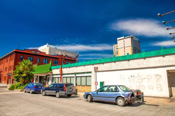 Portland Agosto 2017 Barrio Chino Día Soleado — Foto de Stock