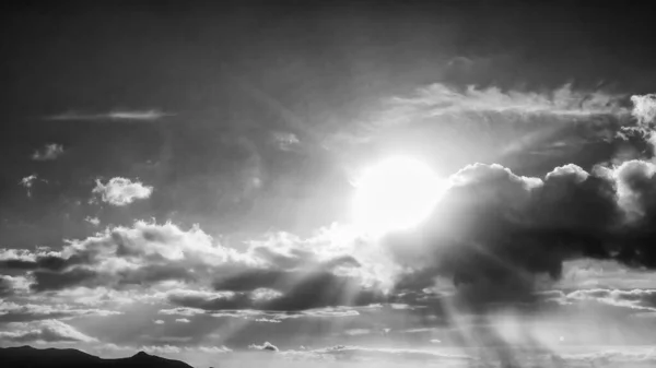 Panoramic Aerial View Morning Sky Flying Drone — Stock Photo, Image