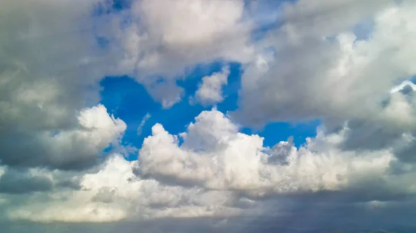 Vista Aérea Panorámica Del Cielo Matutino Desde Avión Tripulado Volador — Foto de Stock