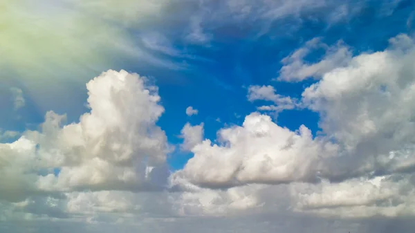 Vista Aerea Panoramica Del Cielo Mattutino Dal Drone Volante — Foto Stock