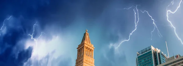 Tempesta Sullo Skyline Brisbane — Foto Stock