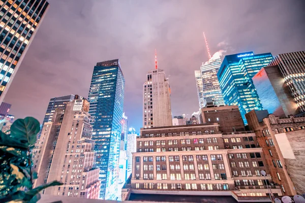 Nueva York City Noviembre 2018 Vista Nocturna Las Luces Manhattan —  Fotos de Stock