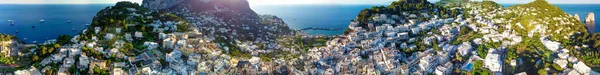 Faraglioni Capri Town Capri Italie Vue Aérienne Depuis Drone — Photo