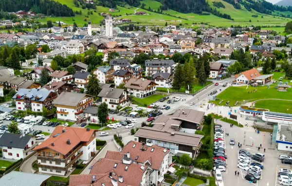 Aerial View Innichen Drone San Candido Summer Season Italy — Stock Photo, Image