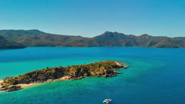 Whitsunday Adaları Parkı Queensland Avustralya Nsansız Hava Aracından Güzel Deniz — Stok fotoğraf