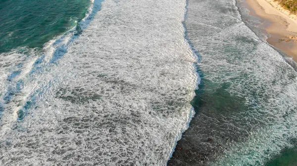 Drohnenaussichtspunkt Über Schöne Wellen Entlang Der Küste Australien — Stockfoto