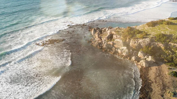 Kangaroo Island Australien Shelly Beach Bei Sonnenuntergang Von Einer Drohne — Stockfoto