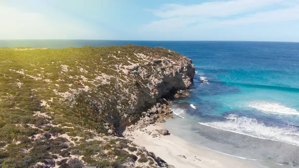 ペニントン湾は 南オーストラリア州カンガルー島の素晴らしいビーチです ドローンからの空中風景 — ストック写真