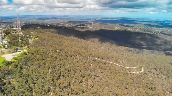 Adelaide Krajina Letecké Panorama Mount Lofty Conservation Park Austrálie Drone — Stock fotografie