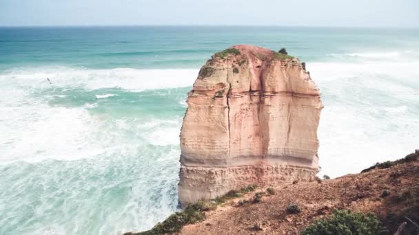 De Twaalf Apostelen op een stormachtige middag, Port Campbell, Australië — Stockvideo