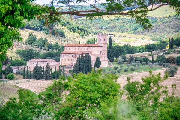 Abbay Saint Antimo Toscana Itália — Fotografia de Stock