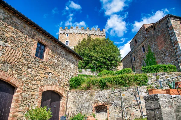 Castelo Antigo Zona Rural Toscana Itália — Fotografia de Stock