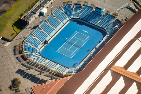 Aerial View Tennis Field Helicopter — Stock Photo, Image
