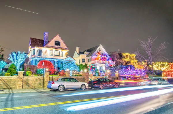Weihnachtsdekoration Eines Hauses Dyker Heights Ist Die Süßeste Kleine Gegend — Stockfoto
