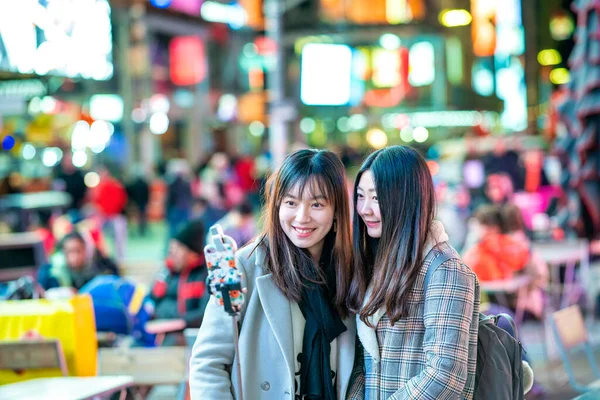 Nova Iorque Cidade Eua Dezembro 3Rd 2018 Duas Meninas Asiáticas — Fotografia de Stock