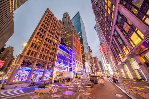 New York City November 2018 Times Square Borden Advertenties Nachts — Stockfoto