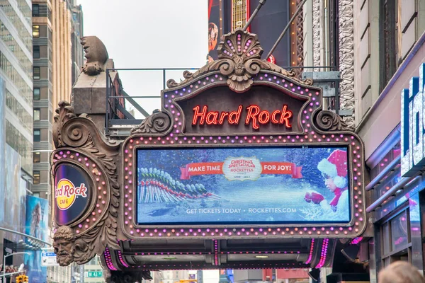 New York City Novembre 2018 Panneau Entrée Hard Rock Cafe — Photo