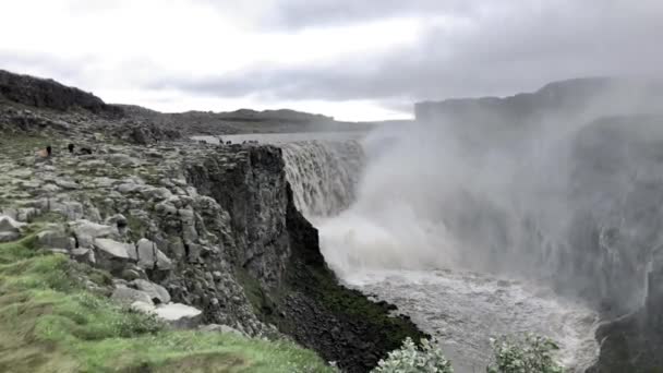 Selfoss Vattenfall under sommarsäsongen, Island — Stockvideo