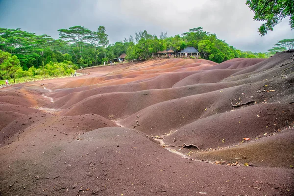 Chamarel Sju Färgade Jorden Geopark Mauritius — Stockfoto