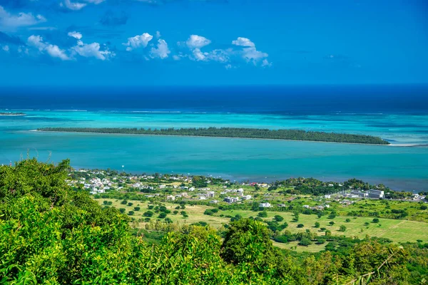 Ile Aux Benitiers Havadan Görünüm Mauritius — Stok fotoğraf