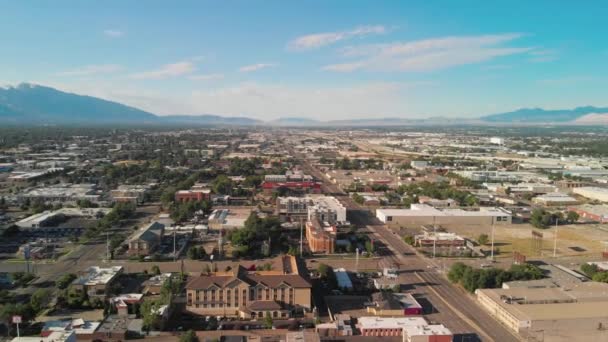 Luftaufnahme von Salt Lake City an einem Sommernachmittag, Utah — Stockvideo