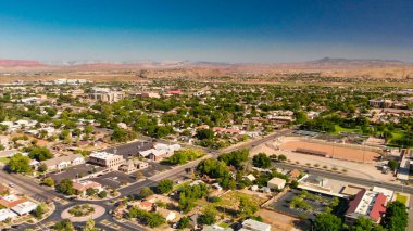 Nevada, Nevada 'da yaz mevsiminde St George gökyüzü silueti