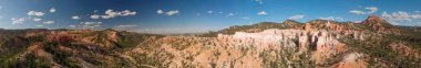 Bryce Kanyonu hava manzaralı güzel güneşli bir günde, Utah - ABD