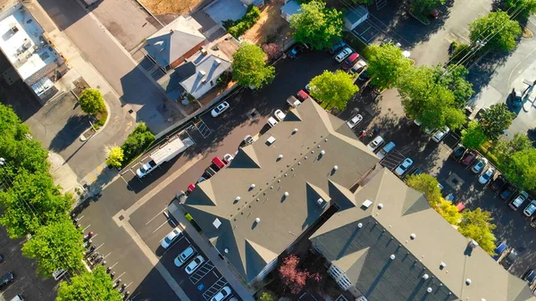 Línea Aérea Salt Lake City Día Soleado Utah Desde Drone — Foto de Stock