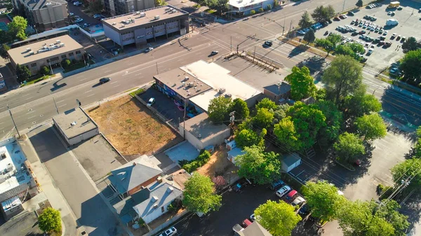 Lotnicza Panorama Salt Lake City Słoneczny Dzień Utah Drona Usa — Zdjęcie stockowe