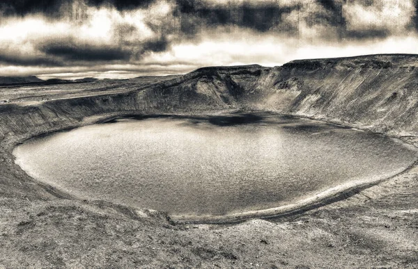 Krafla Kráter Izland Nyári Szezonban — Stock Fotó