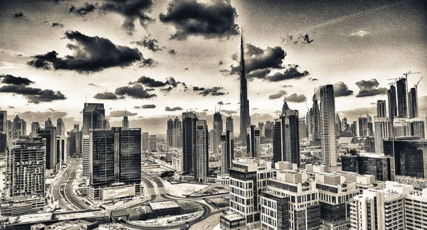 Dubai Diciembre 2016 Vista Aérea Del Centro Dubai City River —  Fotos de Stock