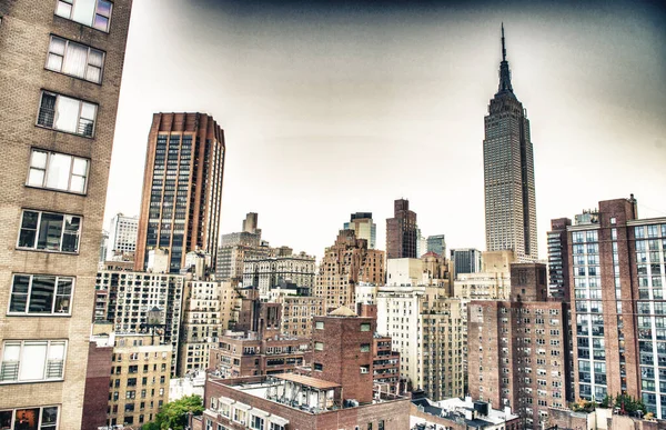 Skyscrapers Manhattan New York City Autumn Season — Stock Photo, Image