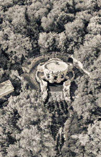 Reggia Caserta 意大利 夏季从无人驾驶飞机上俯瞰著名的皇家建筑花园 — 图库照片