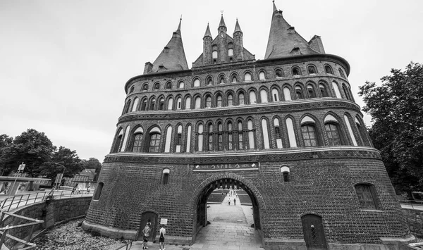 リューベック ドイツ 2016 都市の中世建物 リューベックは 100 万の訪問者に毎年引き付ける — ストック写真