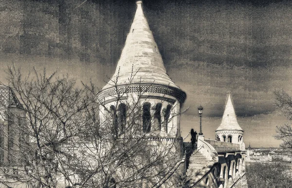 Buildings Fisherman Bastion Castle Hill Buda Hungary — Stock Photo, Image