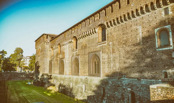 Castelul Sforza Milano Frumoasă Vedere Exterioară — Fotografie, imagine de stoc