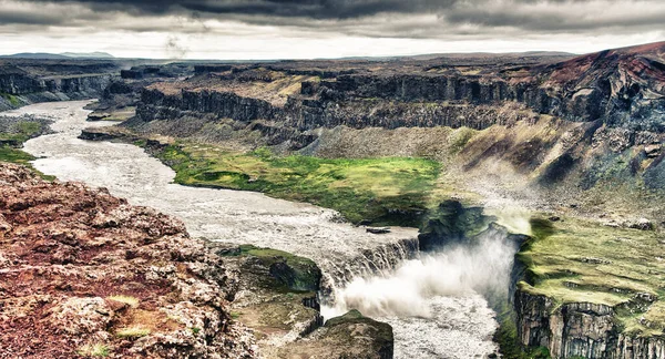 Hafragilfoss Powerful Waterfalls Iceland Europe — Stock Photo, Image