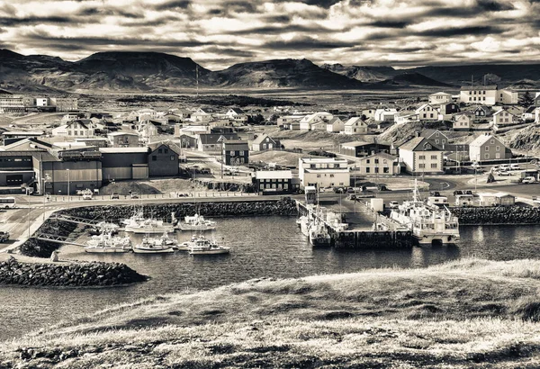 Stykisholmur Ισλανδια Αυγουστου 2019 Όμορφα Σπίτια Στο Stykkisholmur Ένα Ηλιόλουστο — Φωτογραφία Αρχείου